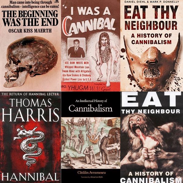 Distintas publicaciones centradas en la temática del canibalismo, desde novelas hasta repasos históricos, evidencia de una práctica que ha generado repulsión e interés a lo largo de los siglos