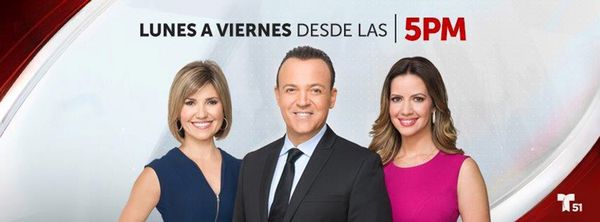 Noticiero Telemundo 51 presentado por Fausto Malavé, Daisy Ballmajó y Alejandra Molina. Lun/Vie desde las 5pm ET
