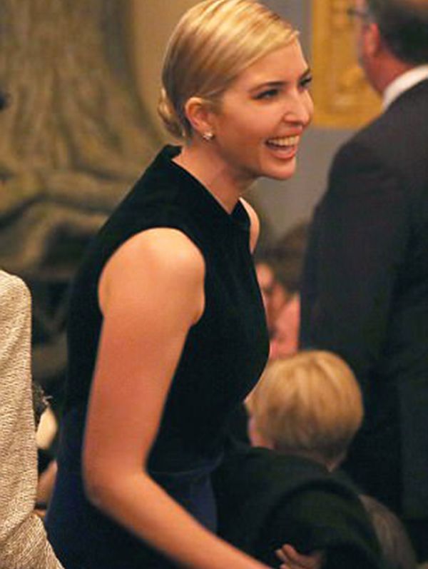Ivanka lució muy sonriente y divertida con la familia Trudeau (Getty)