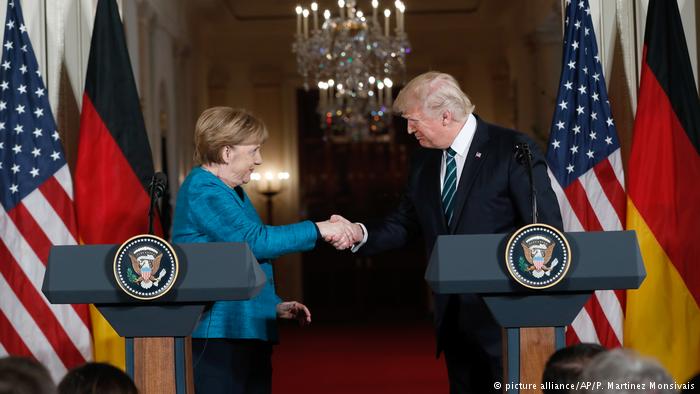 USA Merkel und Trump (picture alliance/AP/P. Martinez Monsivais)