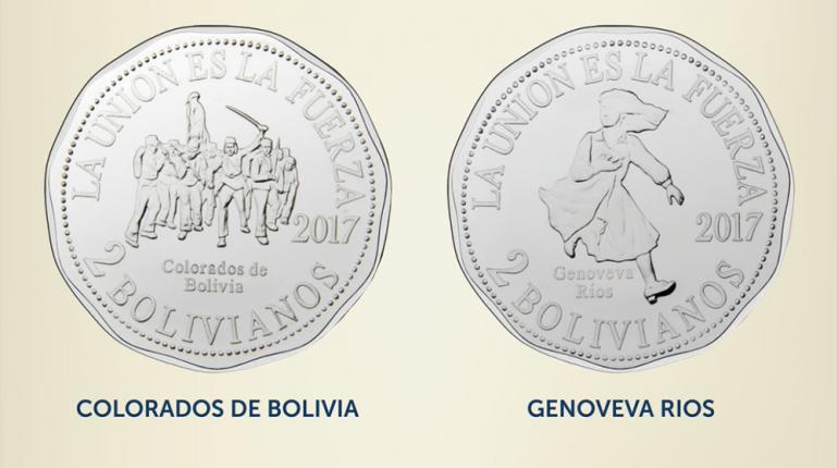 Nuevas monedas de 2 bolivianas alusivas al tema marítimo. | @BancoCentralBO