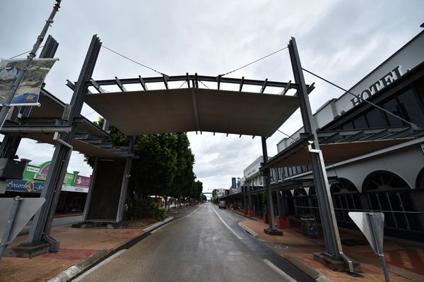 Las calles desiertas en Ayr en el norte de Queensland (AFP)