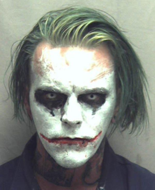 Jeremy Putman se disfrazó como The Joker y ahora podría pasar cinco años en prisión (Winchester Police Department)