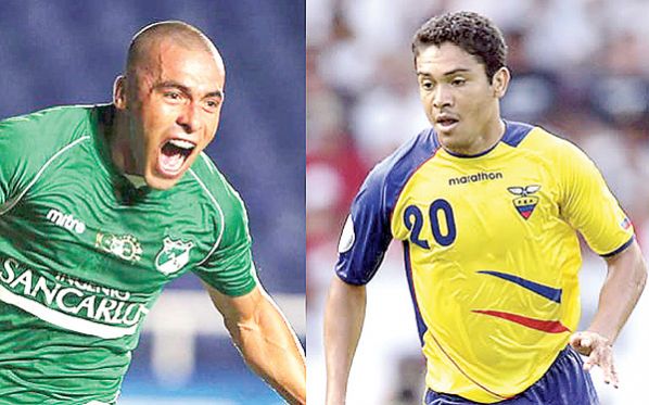 EL COLOMBIANO VLADIMIR MARÍN (I) Y EL ECUATORIANO EDWIN TENORIO, EXJUGADORES DE WILSTER. ARCHIVO