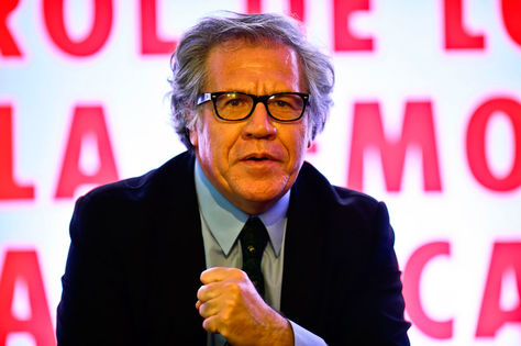El secretario general de la OEA, Luis Almagro, durante la reunión de Solidaridad Democrática en América Latina en México. Foto: AFP