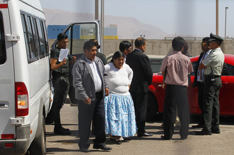Familiares se reencontraron con los nueve detenidos en Iquique, Chile. Foto: APG