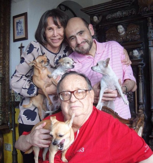 Edgar Vivar con Florinda Meza y el fallecido Roberto Gomez Bolaño