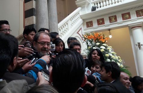 El ministro de Eduación, Roberto Aguilar, en rueda de prensa este miércoles.