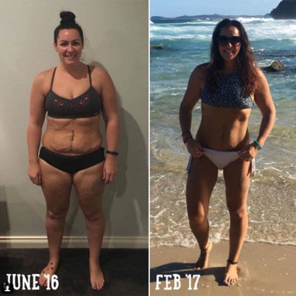 El “antes y después” desafortunado que publicó Cosmopolitan para promocionar un sistema de dietas para perder kilos. La mujer padecía cáncer (Instragram)