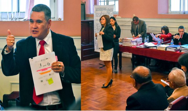 Audiencia judicial en la que a Eduardo León se lo liberó de la detención preventiva que cumplía en la cárcel de San Pedro.