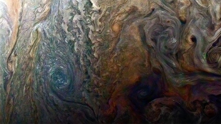La hermosa 'piel' de Jupiter en primer plano  (FOTO)