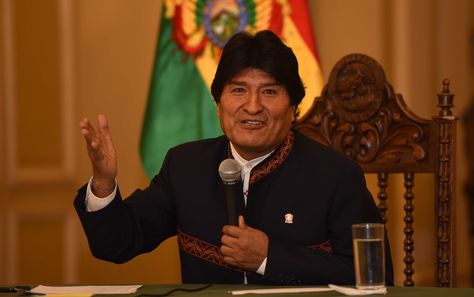 El presidente Evo Morales en conferencia de prensa en Palacio de Gobierno. Foto: ABI