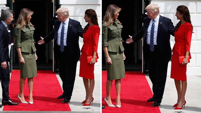 Con un look total red, Juliana Awada deslumbró a todos los allí presentes