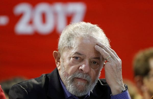 Luiz Inacio Lula da Silva durante un evento del Partido Obrero. (REUTERS)