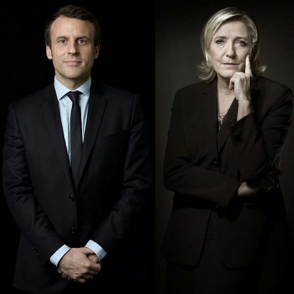 Emmanuel Macron y Marine Le Pen (AFP)