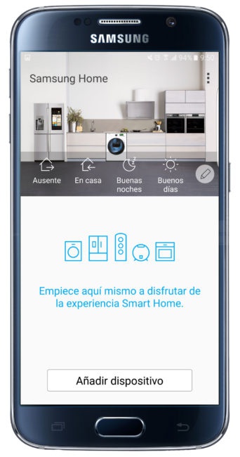 Inicio de Samsung Smart Home