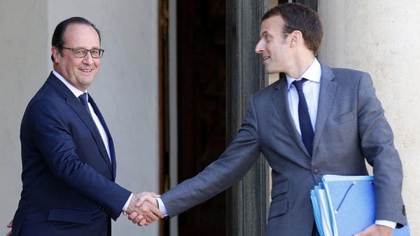 Hollande celebró la victoria de Macron en las elecciones de Francia (AP)
