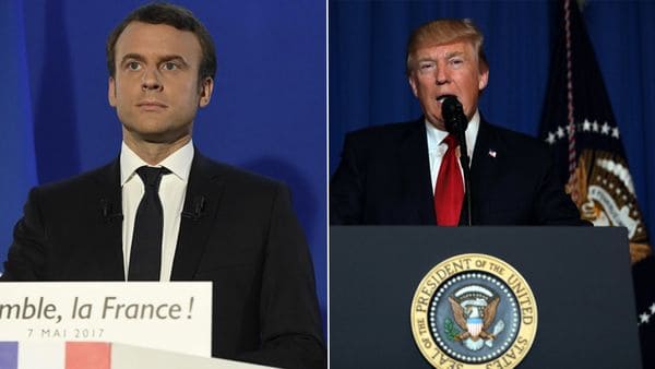 Trump dijo estar “ansioso de trabajar” con Macron