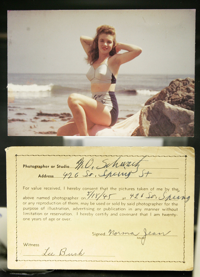 Marylin Monroe en una imagen expuesta a subasta.