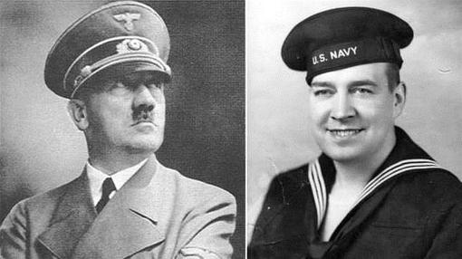 Hitler y su sobrino (que posteriormente se alistó a la marina de los EE.UU.