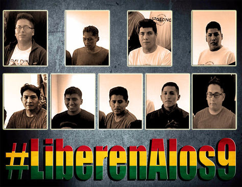 Imágen de los bolivianos detenidos en Chile.