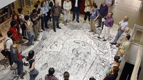 Réplica a escala del planisferio Waldseemüller