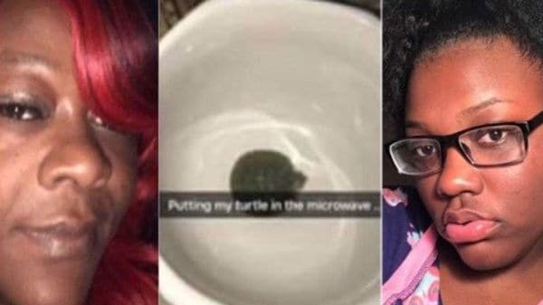 Shanitha Blocker, la tortuga y Jonasia Simpson