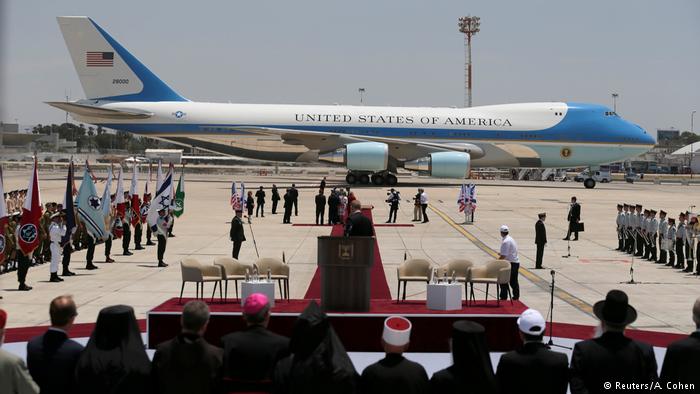 Trump llegó a Tel Aviv en el primer vuelo directo de la historia entre Arabia Saudita e Israel. (Reuters/A. Cohen)