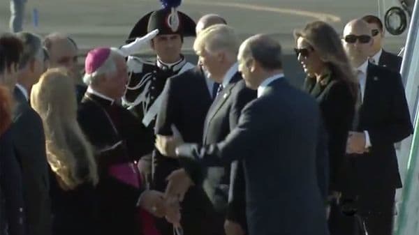 Donald Trump aterrizó este martes en Roma