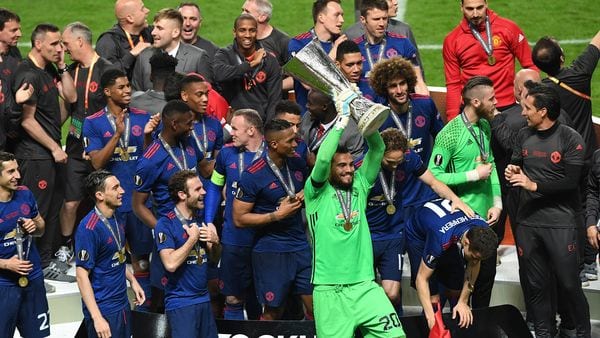 Manchester United venció 2 a 0 a Ajax en la final (Getty Images)