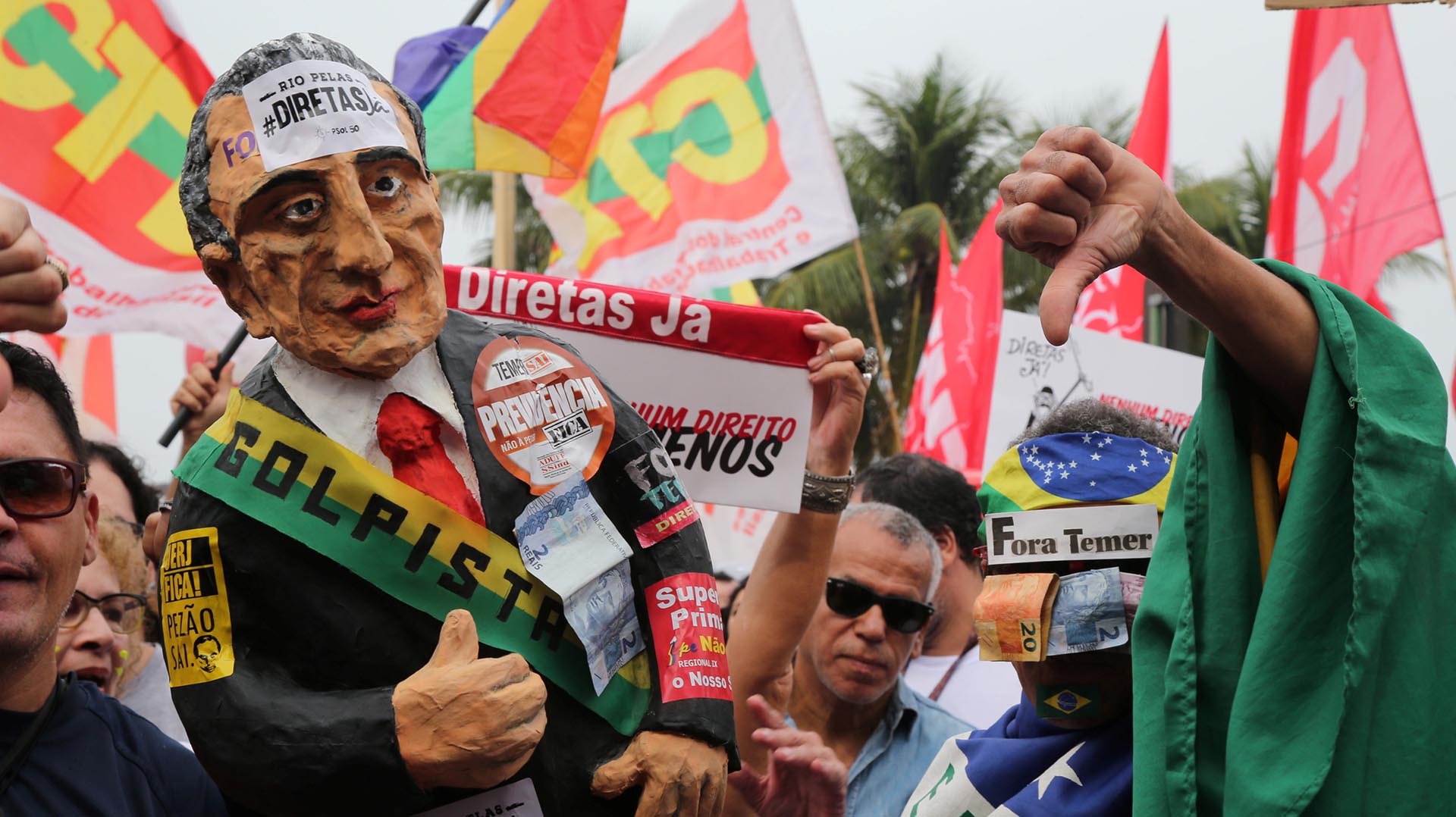 Miles de manifestantes se movilizaron en Río de Janeiro (Reuters)