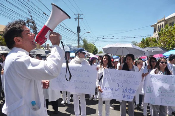 Protesta de los médicos. (Archivo)