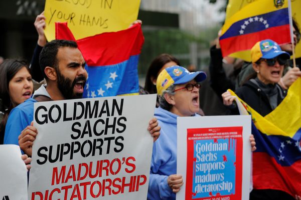 Protestas contra Goldman Sachs en Nueva York (Reuters)