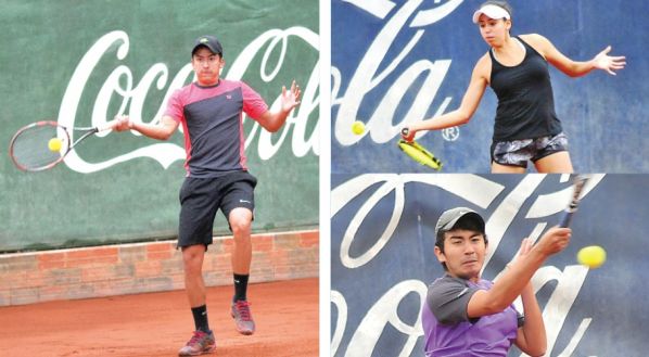 PASAJES DE LOS PARTIDOS DE LOS NACIONALES LUIS MOLINA (I), PAOLA CORTEZ (ARRIBA) Y GUSTAVO PARRA, EN EL TORNEO TUNARI JUNIOR OPEN ITF. NOÉ PORTUGAL