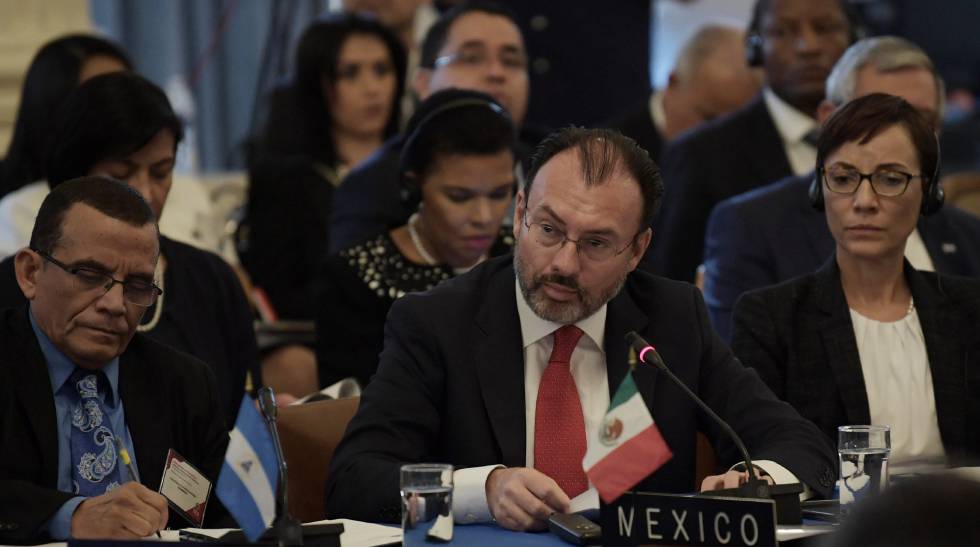 Luis Videgaray este miércoles en la OEA.