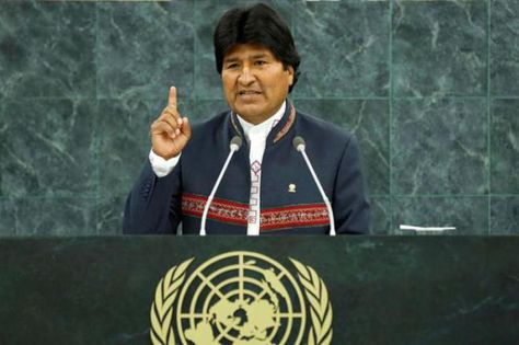 El presidente Evo Morales en la sesión de la Asamblea de las Naciones Unidas (archivo). 