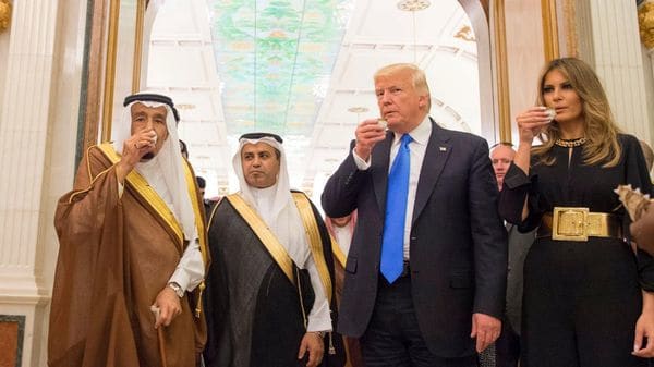 Donald Trump en Arabia Saudita durante su gira reciente en Medio Oriente (REUTERS)