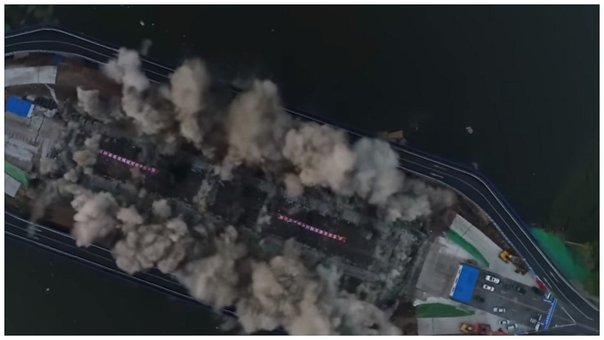 YouTube: destruyen un puente en China en tan solo 3 segundos (VIDEO)