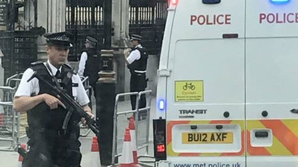 El incidente obligó a cerrar el portal de rejas del Palacio de Westminster, sede del Parlamento