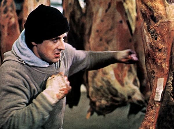 Escena de Rocky, protagonizada por Sylvestre Stallone.