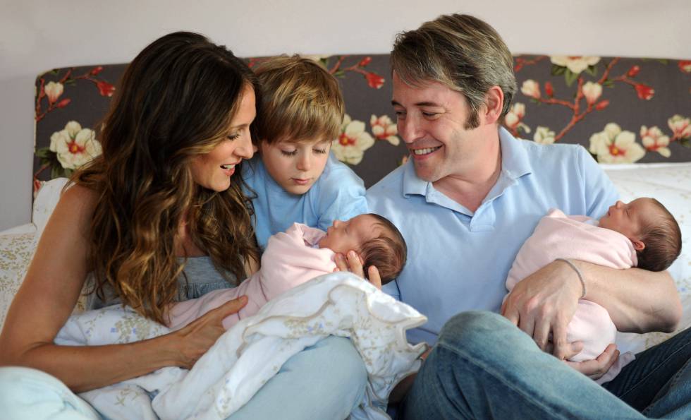 Sarah Jessica Parker y Matthew Broderick, con sus tres hijos en 2009.