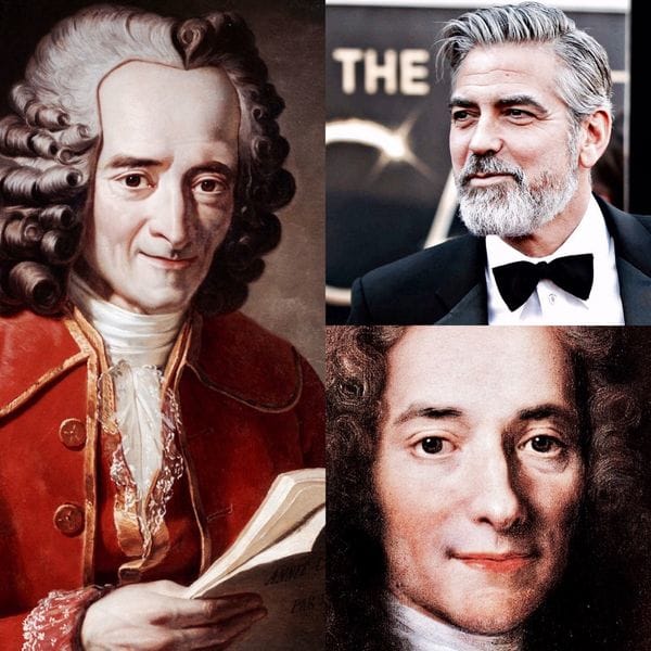 La fama actual de George Clooney quedaría fácilmente opacada por la popularidad del escritor francés Voltaire, quien era conocido como el hombre más famoso de Europa a mediados del siglo XVIII