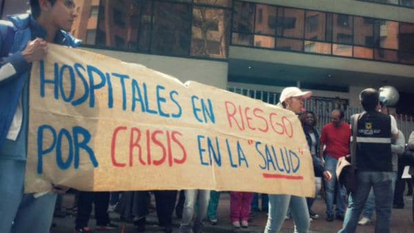 Una protesta en un hospital venezolano por la falta de insumos