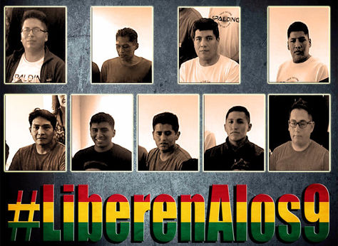 Éstos son los bolivianos detenidos en chile, que fueron expulsados hoy, tras la lectura de sus sentencia. 