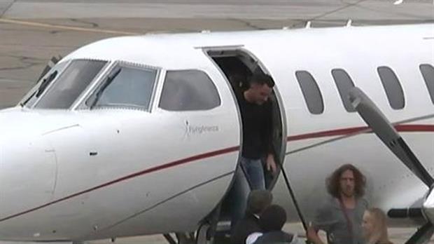 Puyol y Xavi llegaron en el mismo vuelo