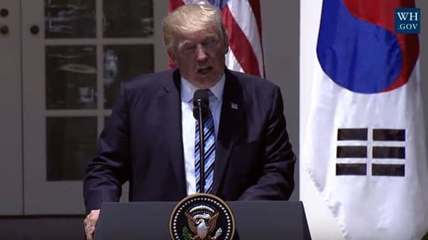 Donald Trump habló en la Casa Blanca sobre la situación en Corea del Norte (Captura de WH.gov)