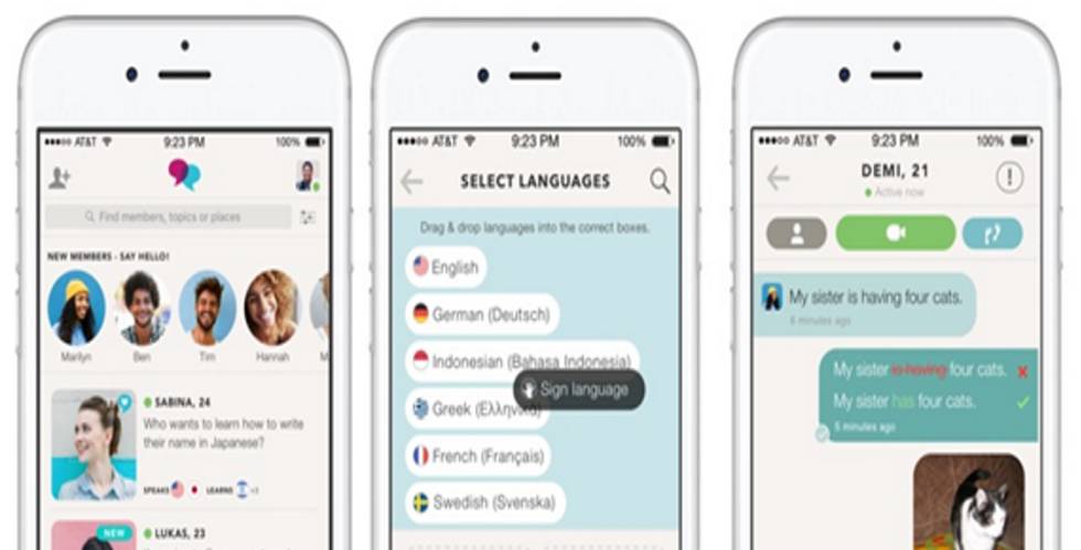 Las típicas quedadas para practicar un idioma se han trasladado a la pantalla de los móviles gracias a aplicaciones como Tandem.