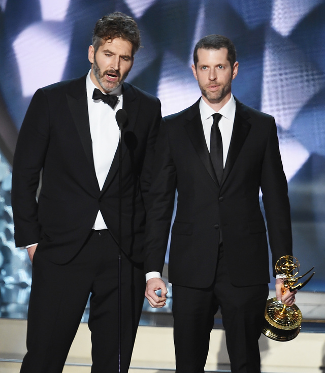 David Benioff y Dan Weiss en la última entrega de los Emmy.