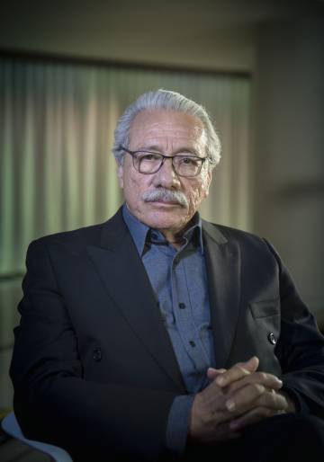 Edward James Olmos, ayer en Madrid. 