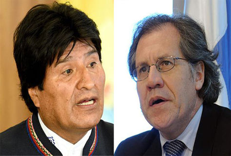 Evo Morales y Luis Almagro